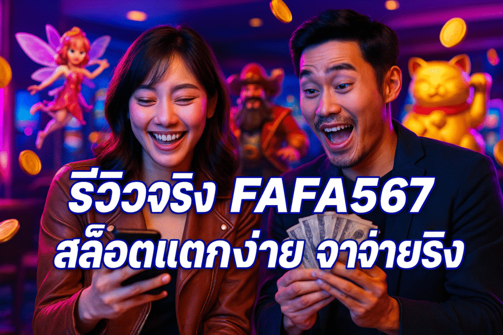 รีวิวจริง FAFA567 สล็อตแตกง่าย จ่ายจริง